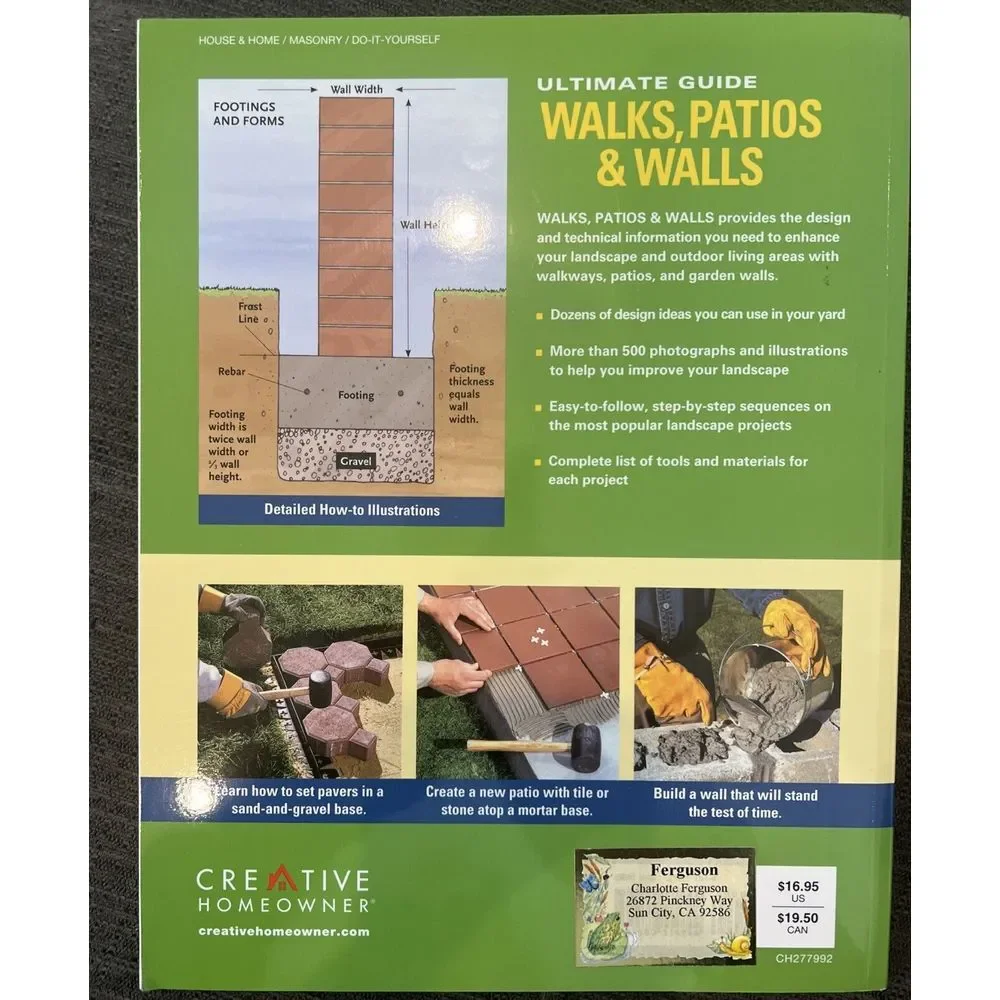 Landscaping - Ultimate Guide: Walks, Patios and Walls - Creative Homeowner-‎ VG